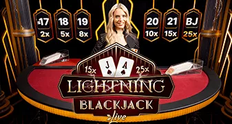 Lightning Blackjack live casino game